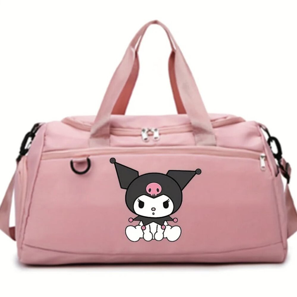 Large Travel Duffel Bag 20 x 10 inches-Pink Kukku, one piece